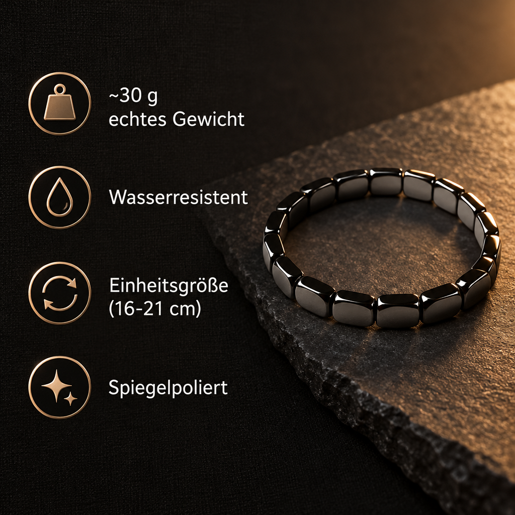Nerito Hämatit-Armband